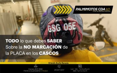 TODO LO QUE DEBES SABER SOBRE LA NO MARCACIÓN DE LA PLACA EN LOS CASCOS