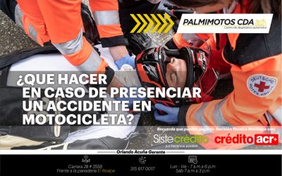 ¿QUE HACER EN CASO DE PRESENCIAR UN ACCIDENTE EN MOTOCICLETA?