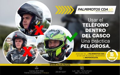 USAR EL CELULAR DENTRO DEL CASCO, UNA PRÁCTICA PELIGROSA