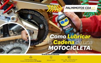 COMO LUBRICAR LA CADENA DE UNA MOTOCICLETA