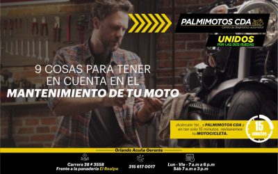 9 COSAS PARA TENER EN CUENTA EN EL MANTENIMIENTO DE TU MOTO