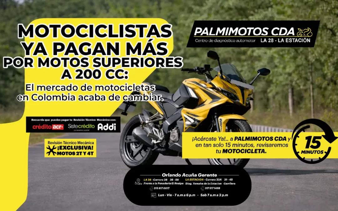Motociclistas ya pagan más por motos superiores a 200 cc