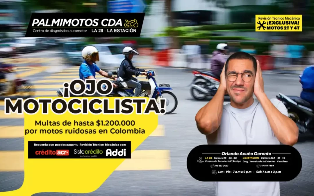 ¡Ojo motociclista! Multas de hasta $1.200.000 por motos ruidosas en Colombia