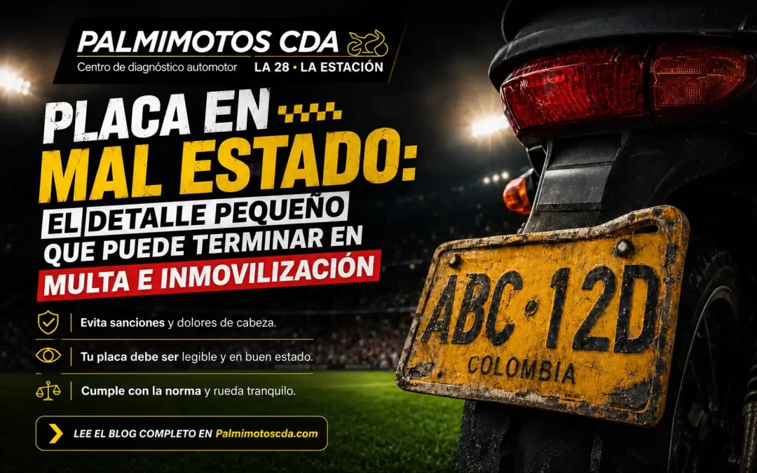 Placa en mal estado: el detalle pequeño que puede terminar en multa e inmovilización