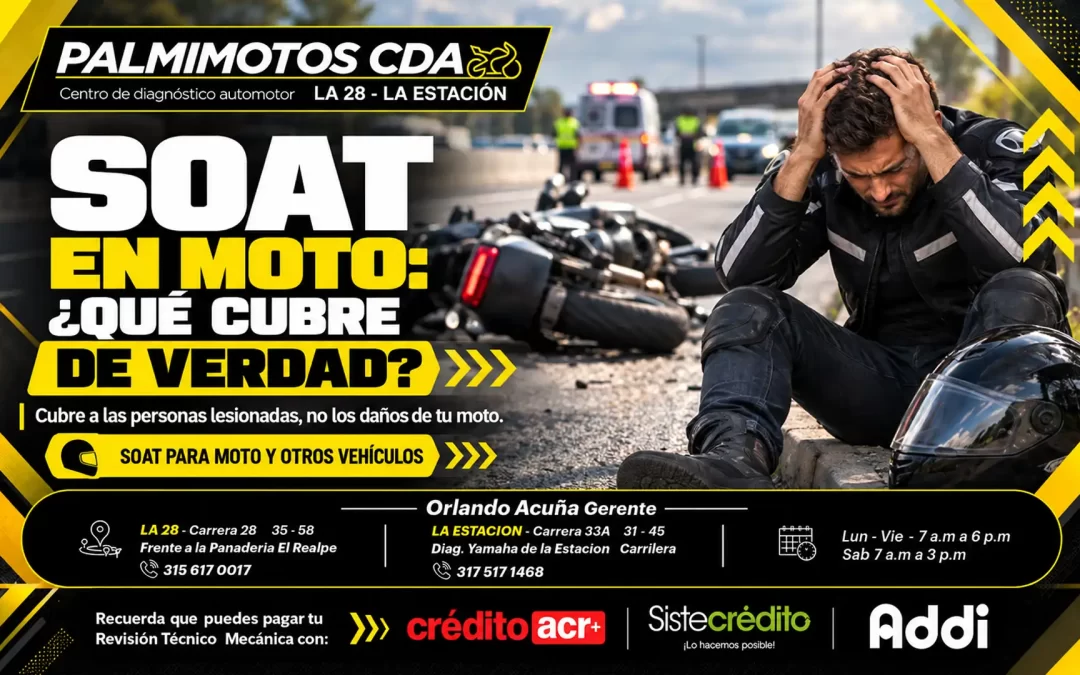 SOAT en motocicleta: Que cubre de verdad cuando hay un siniestro